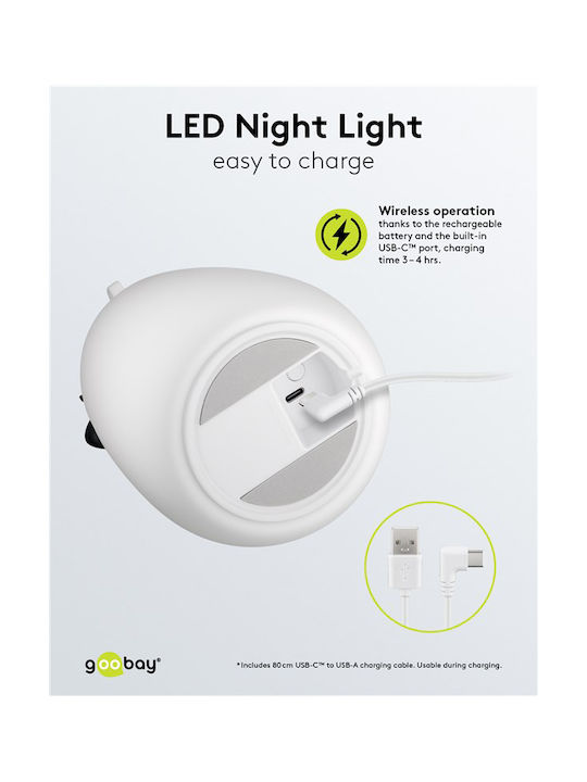 Goobay Led Kids Decorative Lamp with Design Projection White 16x11.1x11.1cm