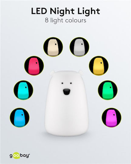 Goobay Led Kids Decorative Lamp with Design Projection White 16x11.1x11.1cm