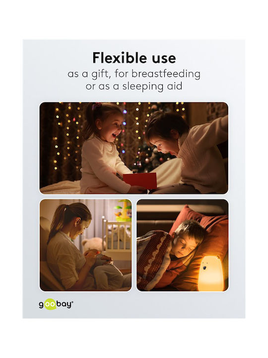 Goobay Led Kids Decorative Lamp with Design Projection White 16x11.1x11.1cm