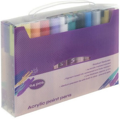 Акрилни Маркери 4мм Multicolored 24бр