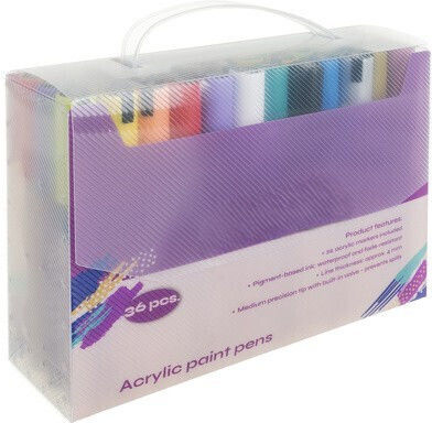 Ακρυλικοί Μαρκαδόροι Multicolor 4mm Σετ 36τμχ