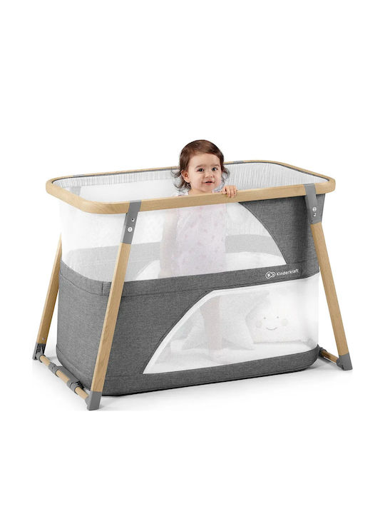 Kinderkraft Sofi Loc de joacă 2 Nivele cu Saltea Gri