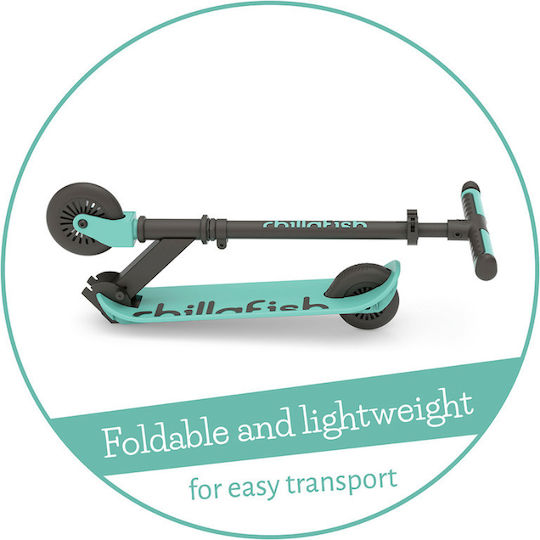 Chillafish Kids Scooter Foldable Flexxi Glow 2-Wheel for 5+ Years Mint