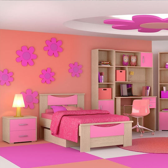 Smile Kids Bed Semi Double Pink for Mattress 110x190cm