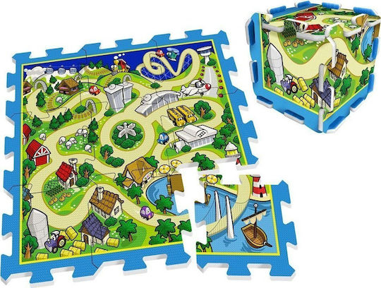 Stamp Διαδραστικό Παζλ Δαπέδου Floor Puzzle Track Green 9τμχ