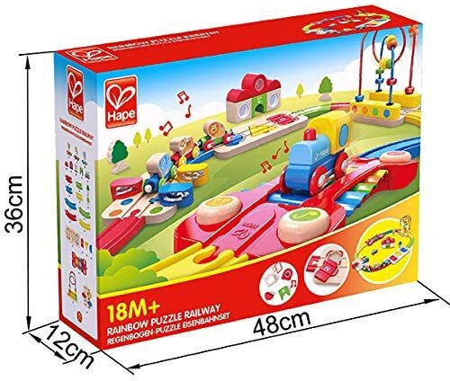 Hape Curved Set mit Zug aus Holz mit Ton für 3+ Jahre alt+ Jahre