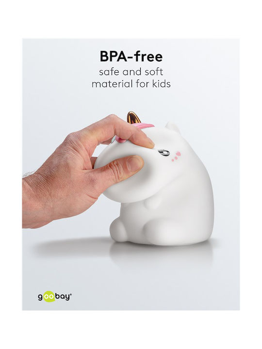 Goobay Nursery Night Light LED Unicorn Battery White Warm with Sensor