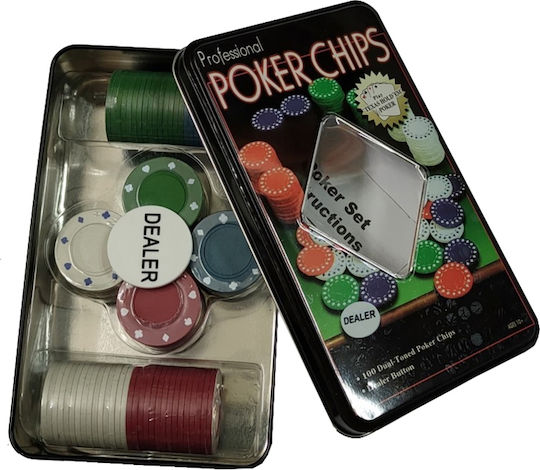Σετ 100 Μάρκες Poker 11.5gr σε Μεταλλικό Κουτί