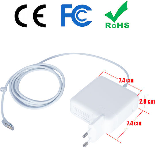 Τροφοδοτικό Laptop Ac Adapter Φορτιστής Apple Macbook A1502 Retina Early 2015 13" 6aap13365c Laptop Notebook Charger Oem Υψηλής Ποιότητας Κωδ.60123