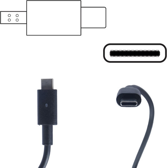 USB-C Зарядно за лаптоп 90W 20V 4.5Спецификация за Dell с Отделяем Кабел за Захранване
