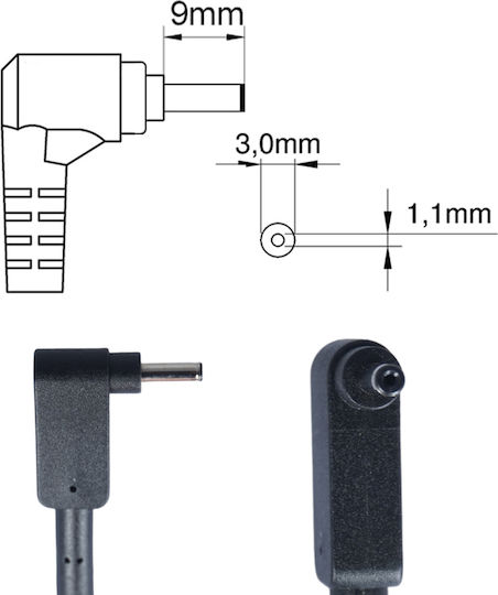 Τροφοδοτικό Laptop Ac Adapter Φορτιστής Acer 45w Pa-1450-26 A045r021l 19v A315-31-c8vy 2.37a 3.0mm X 1.1mm Es1-132-c06l Laptop Notebook Charger Oem Υψηλής Ποιότητας Κωδ.60034