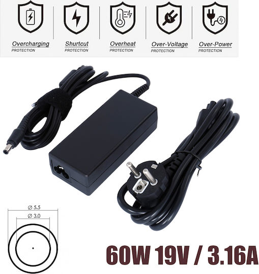 Laptop Power Supply AC Adapter Charger Samsung Ad-4019 Ad-6019 Ad-6019a Ad-6019v Ad-6519 Adp-60zh Adp60zh A 0335a1960 0335c1960 152884 6500739 Ba44-00243a I19a Sfb-acu90whp_48329 Spa-830e N102 N230 Nc10 Np-nc10 OEM High Quality Code 60002
