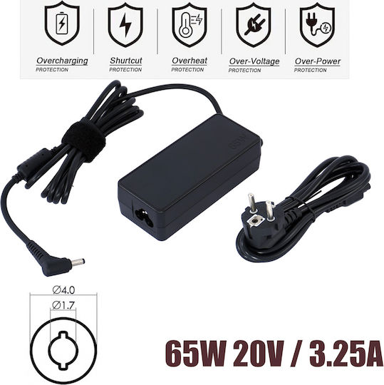 Τροφοδοτικό Laptop Ac Adapter Φορτιστής Lenovo 5a10h43620 5a10h43632 Adp-45dw A Adp-45dw C Gx20k11838 4.0mm X 1.7mm Oem Υψηλής Ποιότητας Κωδ.60139