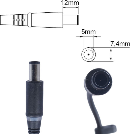 Τροφοδοτικό Laptop Ac Adapter Φορτιστής Dell 0jnkwd La65nw130 65w 19.5v 3.34a 7.4*5.0mm 450-abfs V217p Laptop Notebook Charger Oem Κωδ.60197