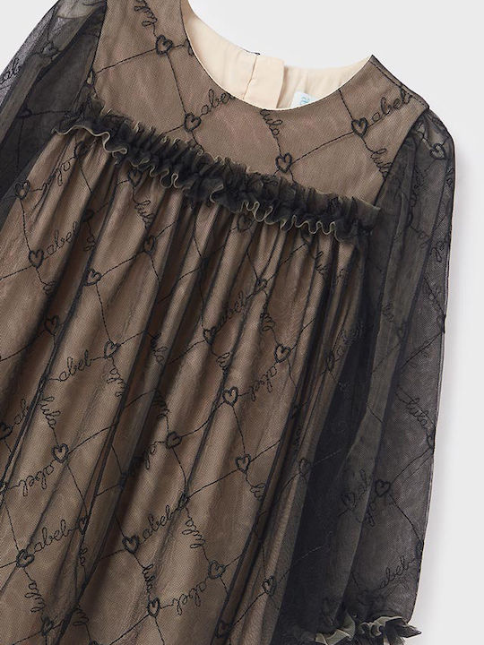 Rochie pentru Copii Mânecă lungă Din tul Negru