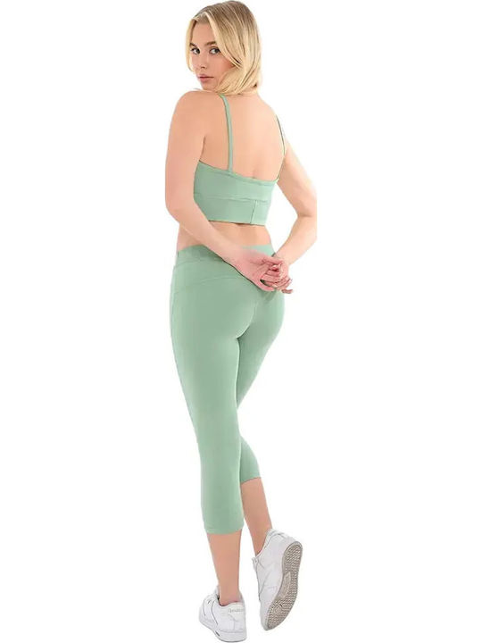 Women's Capri Training Legging Green