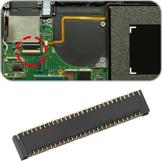 Lcd Bildschirm Anschluss Stecker Kompatible Nintendo Switch Konsole Motherboard 53 Pins Κωδ.1-game190