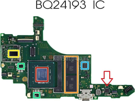 Controller Ic Chip Chipset Σύστημα Φόρτισης Μπαταρίας Ic Chip Bq24193 Bq24193rget Power Control Nintendo Switch Lite Oled Console Κωδ.1-game121