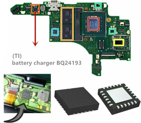 Controller Ic Chip Chipset Σύστημα Φόρτισης Μπαταρίας Ic Chip Bq24193 Bq24193rget Power Control Nintendo Switch Lite Oled Console Κωδ.1-game121