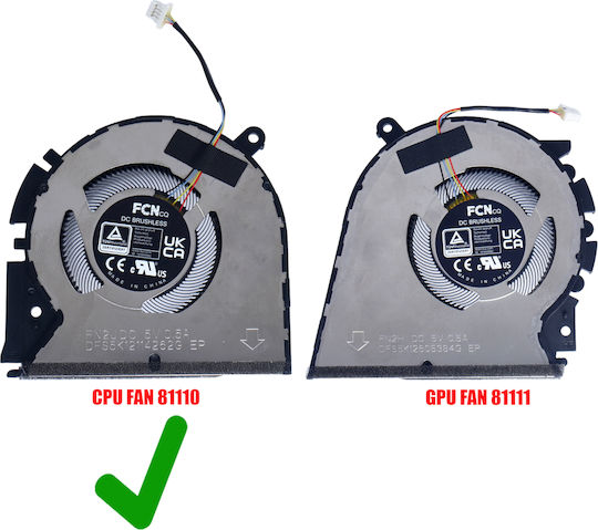 Laptop CPU Cooling Fan Asus Vivobook Pro M7400Q M3401Q K3400P M3400QA M7400QE X7400PC 13NB0U40T02121 DFS5K12114262G FN2J 4pin Code 81110