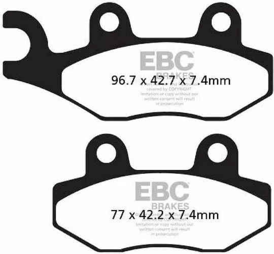 Motorradbremsbeläge Ebc Klx125-250 10-16/ttr250 93-04/yz250 90-97 Vorderseite Fa 135 R