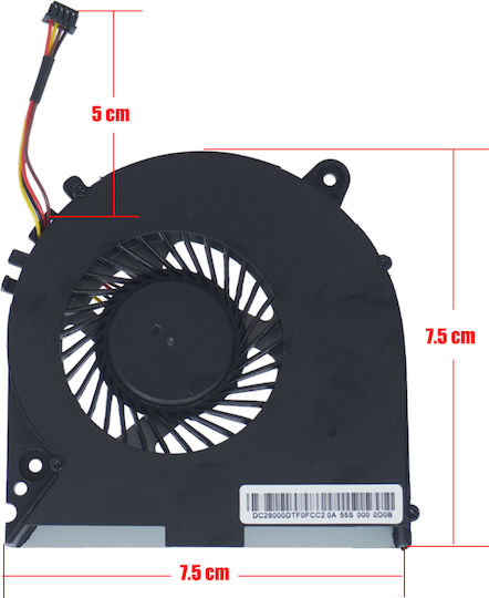 Laptop CPU Cooling Fan for Lenovo Ideapad Y700 Y700-15 Y700-15isk Y700-17isk Y700-15acz Mf75100v1-c010-s9a 4pin Code 81053