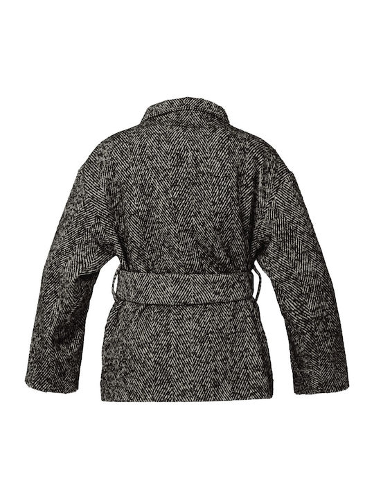 Дамско Черен Палто Oversized
