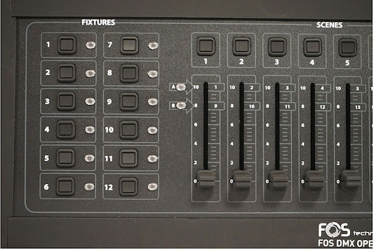 Fos Technologies DMX Operator DMX Controller Κονσόλα Φωτισμού με 192 Κανάλια Ελέγχου / 1 Είσοδο XLR και Σύνδεση USB (για PC)