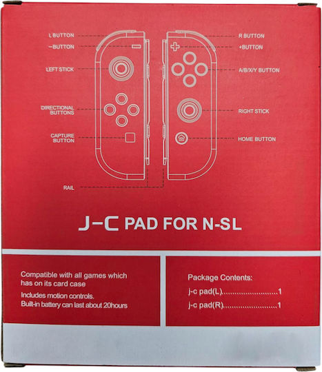 J-C Pad Безжичен Геймпад За Switch Червен/Син