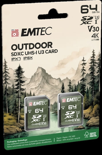 Emtec microSDHC 64GB U1 V30 UHS-I 100MB/s