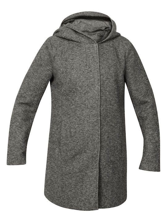Sedona Women's Dark Grey Peacoat with Hood