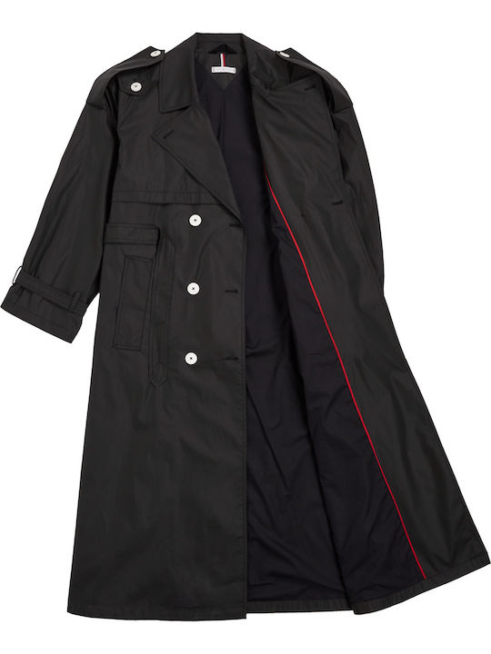 Femeie black Palton Oversized cu Curea