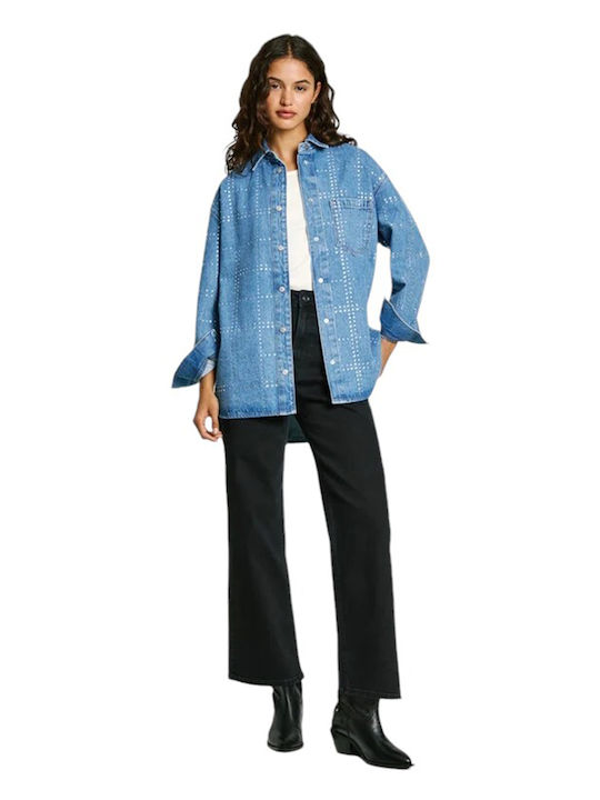 Дамско Син Overshirt