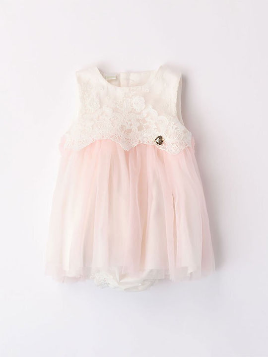 Children's Dress Sleeveless Knitted Powder Pink