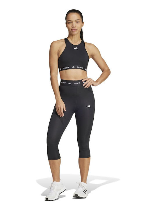 Techfit Training Γυναικείο Capri Κολάν Σύσφιξης Μαύρο