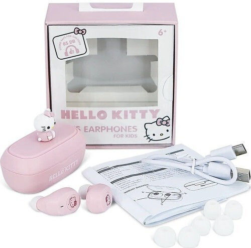 OTL Hello Kitty 3D Character In ear Bluetooth хендсфри Слушалки с Кутийка за Зареждане Розов