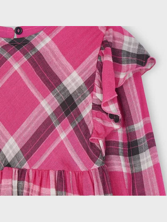 Kinderkleid Langärmelig Geprüft Fuchsie
