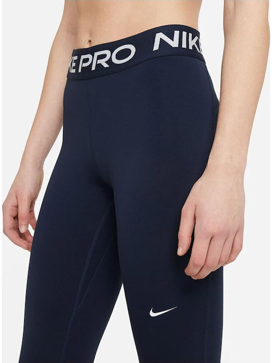 Dri-Fit Training Women's Cropped High Waist Firming Navy Blue Leggings