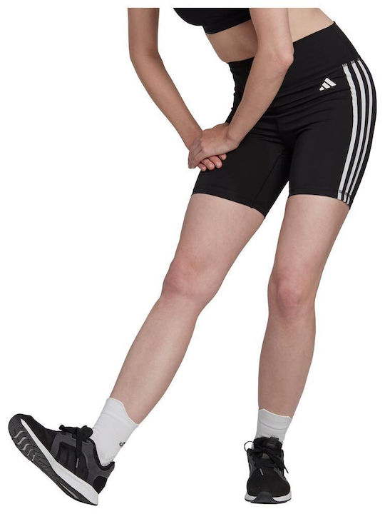 Essentials 3-Stripes Training Women's Bike Leggings High Waist Black