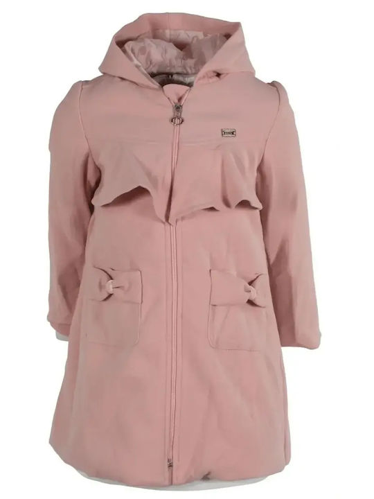 Children's Dress Long Sleeve Set with Coat and Blouse Pink