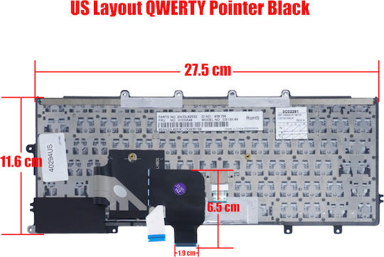 Keyboard Laptop Keyboard Iibm-lenovo Thinkpad X230s X240 X240s X250 X260 01av540 Ref.40294us