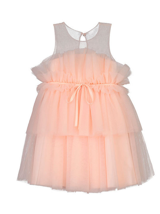 Rochie pentru Copii Fără mâneci Din tul Pink