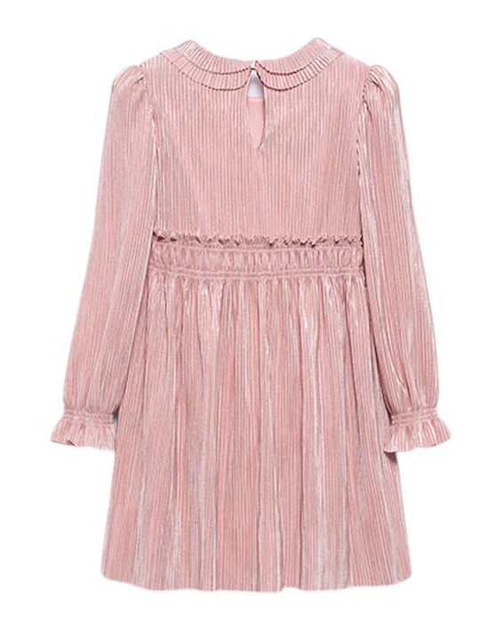 Children's Dress Long Sleeve Rose Petal