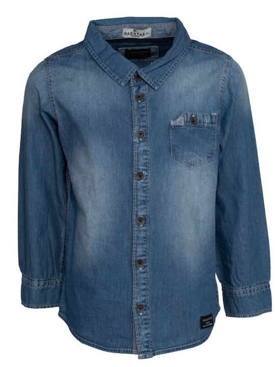 Copii Cămașă Cu mânecă lungă Denim Roșu