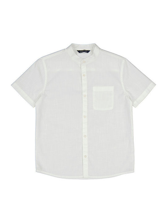 Kids One Color Short-Sleeved White Shirt
