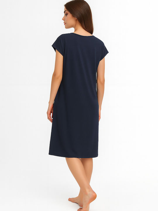 Pen-ky Sommerliches Damen-Nachthemd Marineblau
