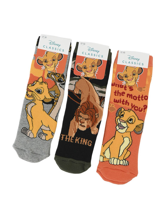 Disney Kindersocken Rutschfest Lion King Multicolor 3 Paar