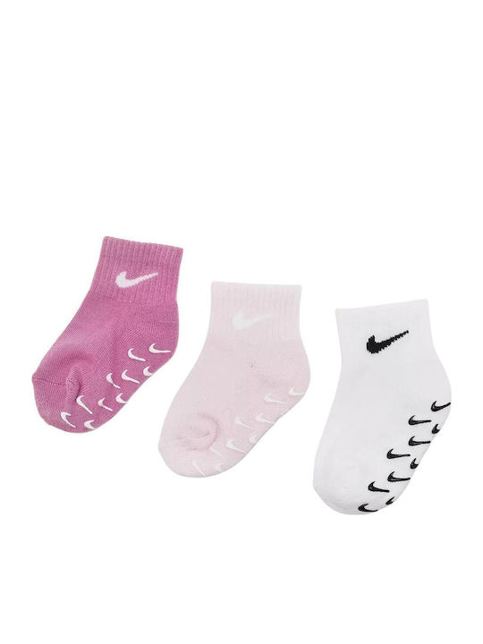 Nike Șosete Antiderapante pentru Copii Purple 3 Perechi