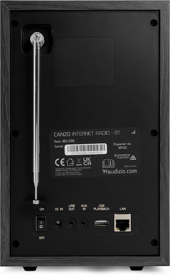 Audizio Canzo Tabletop Radio Electric DAB+ with Bluetooth Black