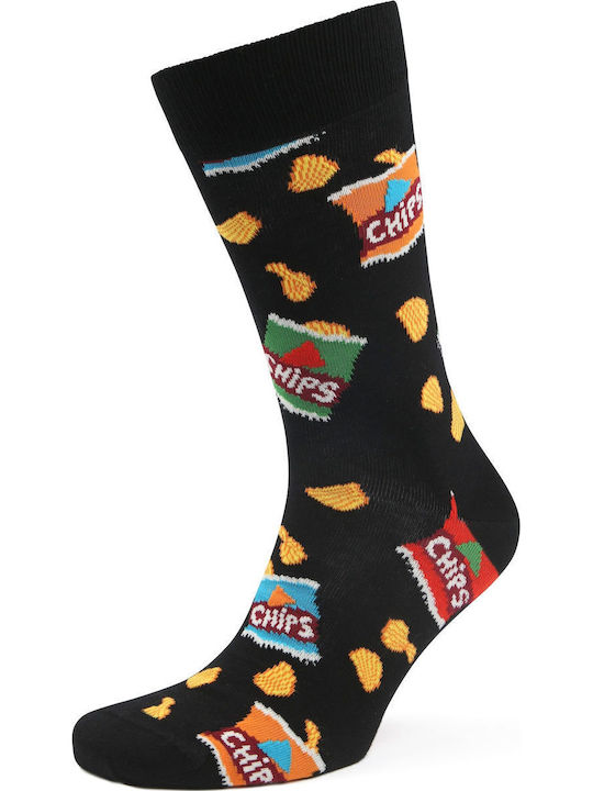 Happy Socks Ανδρικές Κάλτσες με Σχέδια Μαύρες